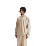 Distressed Wash Comfort Zip Pullover Sweatshirt