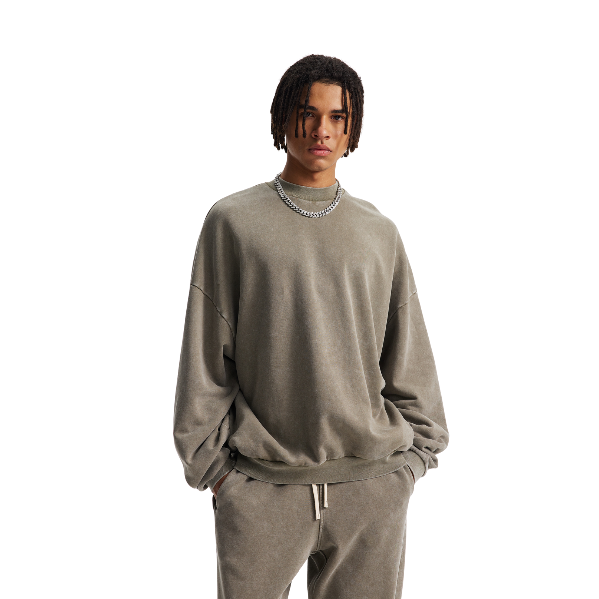 Soft-Vintage Washed Pullover Sweatshirt