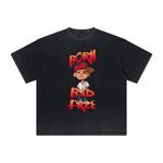 Heavyweight Faded Street Cartoon Tee-INNBLAC Fashion Apparel