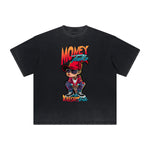 Heavyweight Faded Street Cartoon Tee-INNBLAC Fashion Apparel