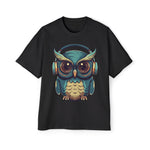 Owl With Headphones Graphic Tee-INNBLAC Fashion Apparel