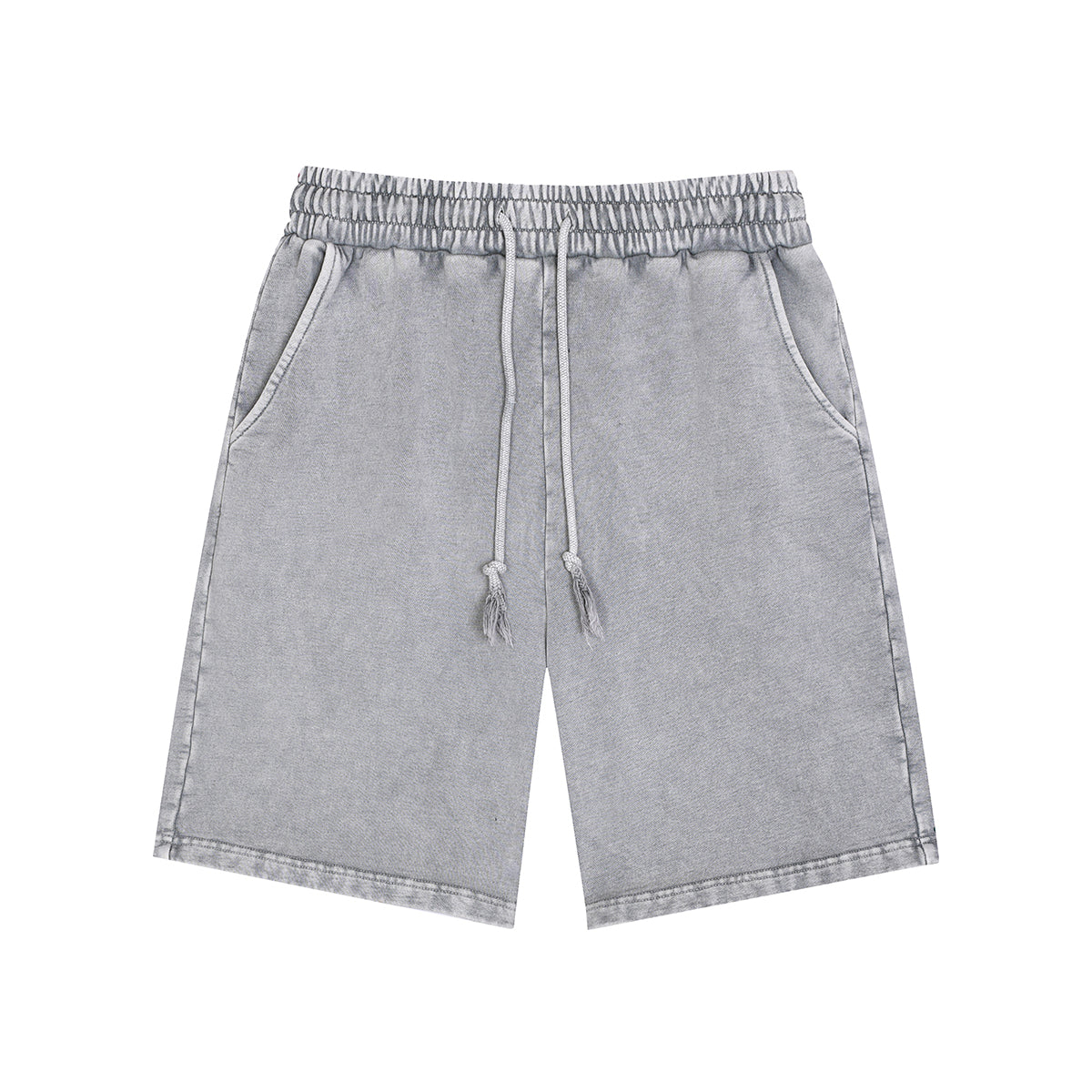 Men's Casual Washed Drawstring Sweat Shorts