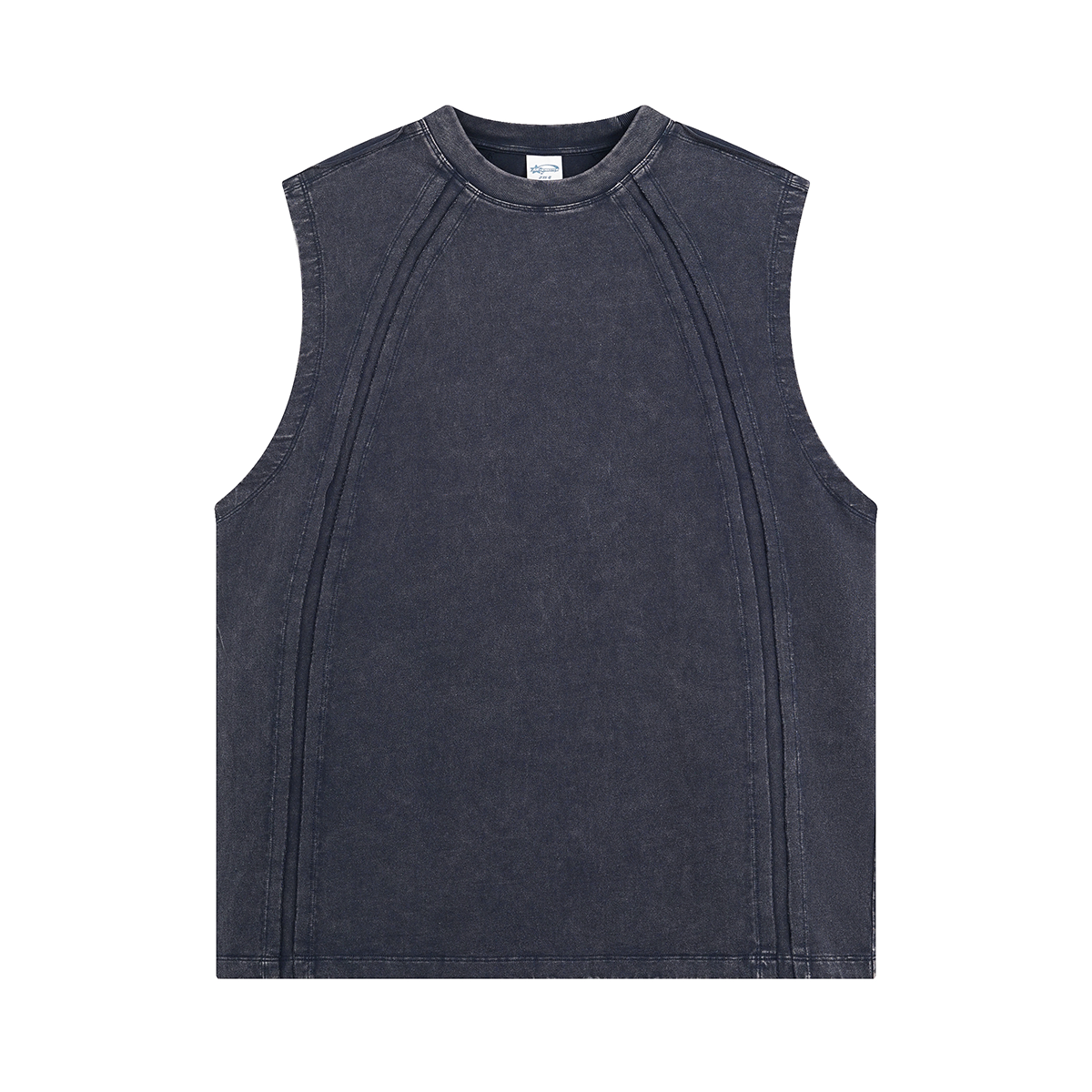 Raw Edge Patchwork Muscle Tank 8.25oz