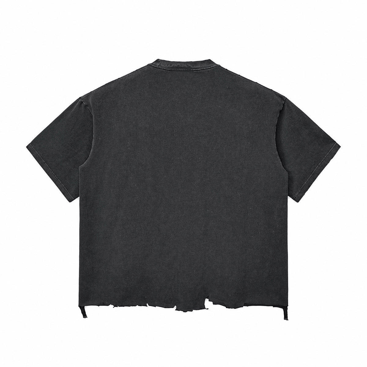 Distressed Oversized Raw Hem Tee