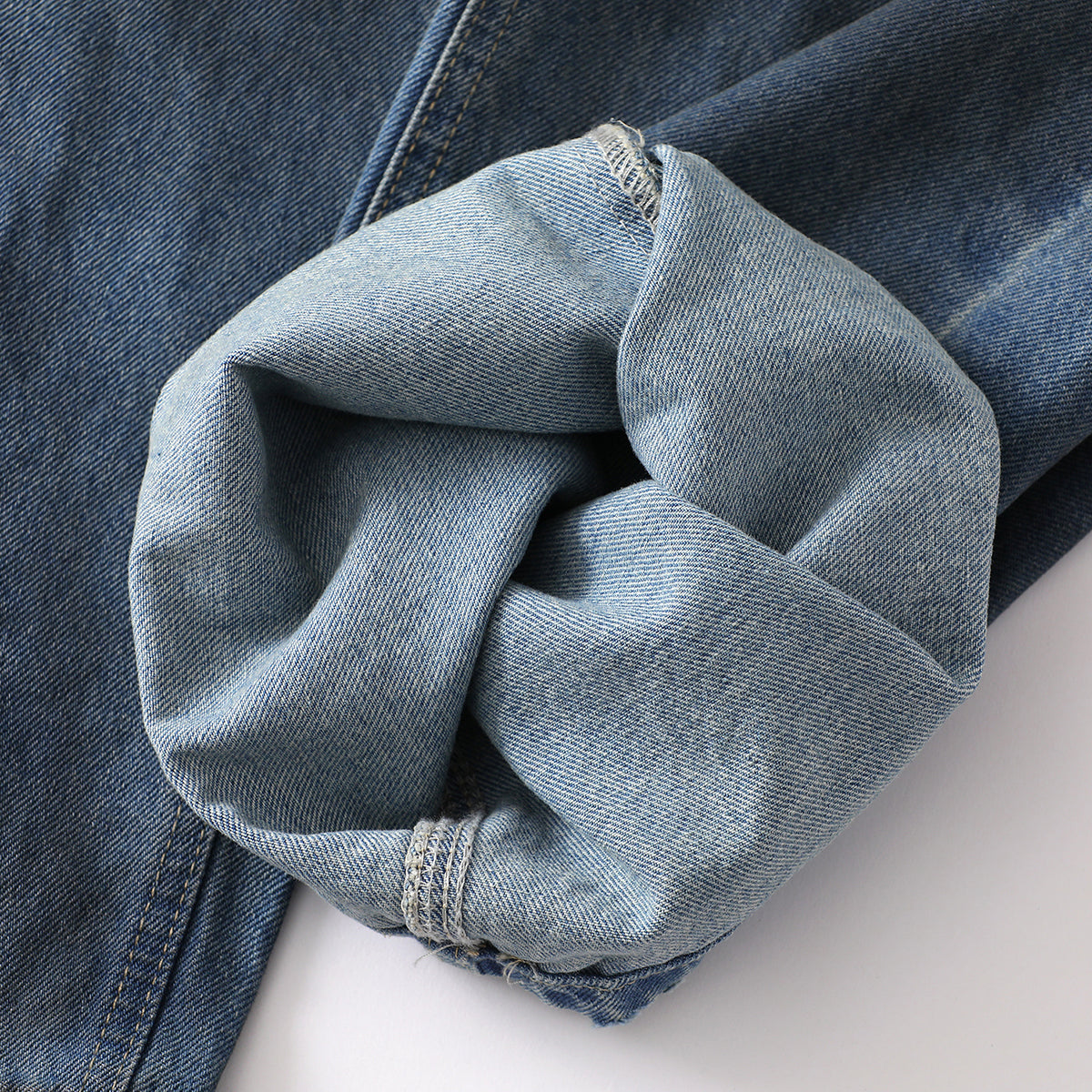 Vintage Faded Ripped Denim Pants