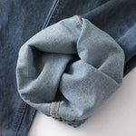 Vintage Faded Ripped Denim Pants