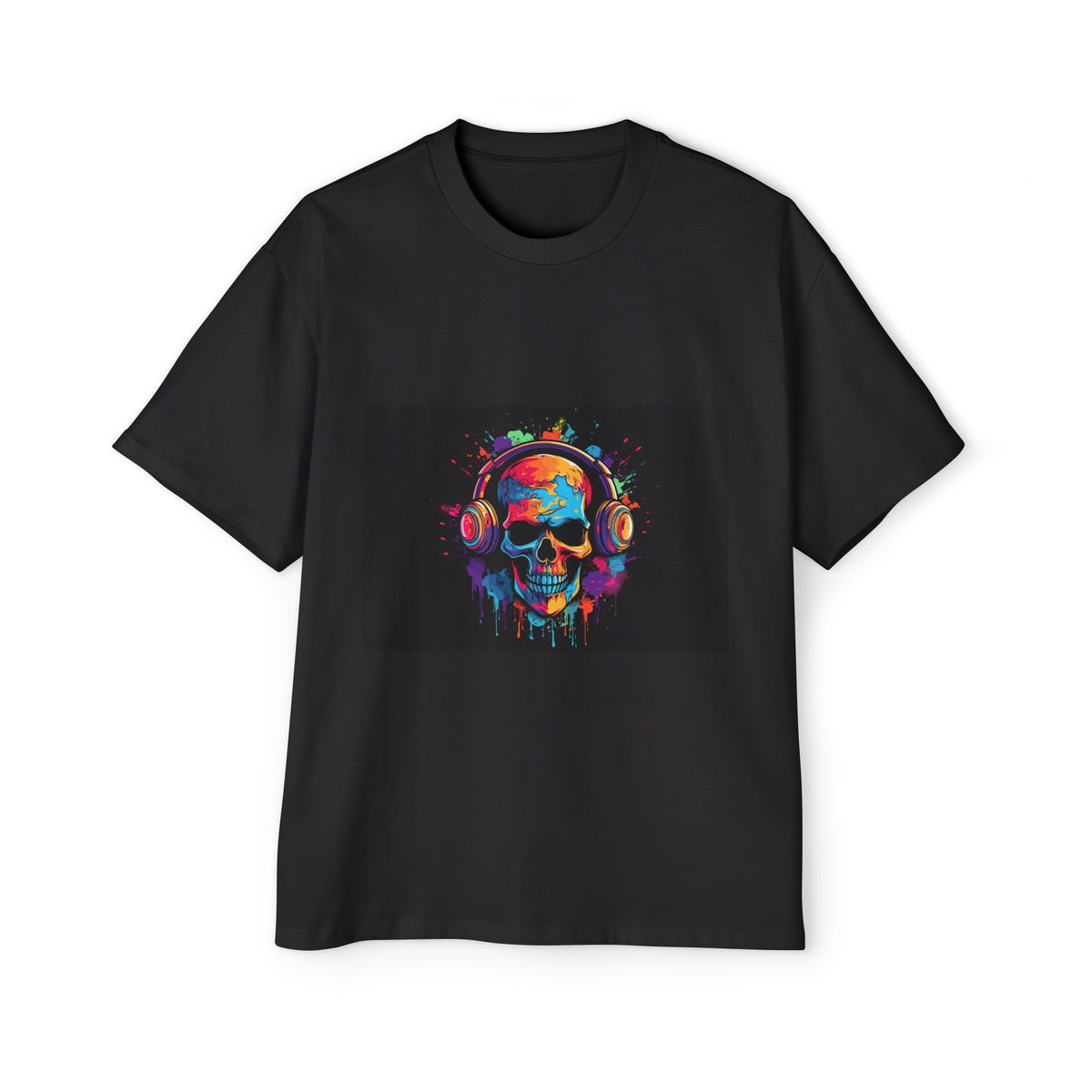 Hip Hop Music Lover Skull Graphic Tee-INNBLAC Fashion Apparel