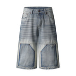 Vintage Wash Straight Leg Denim Bermuda Shorts
