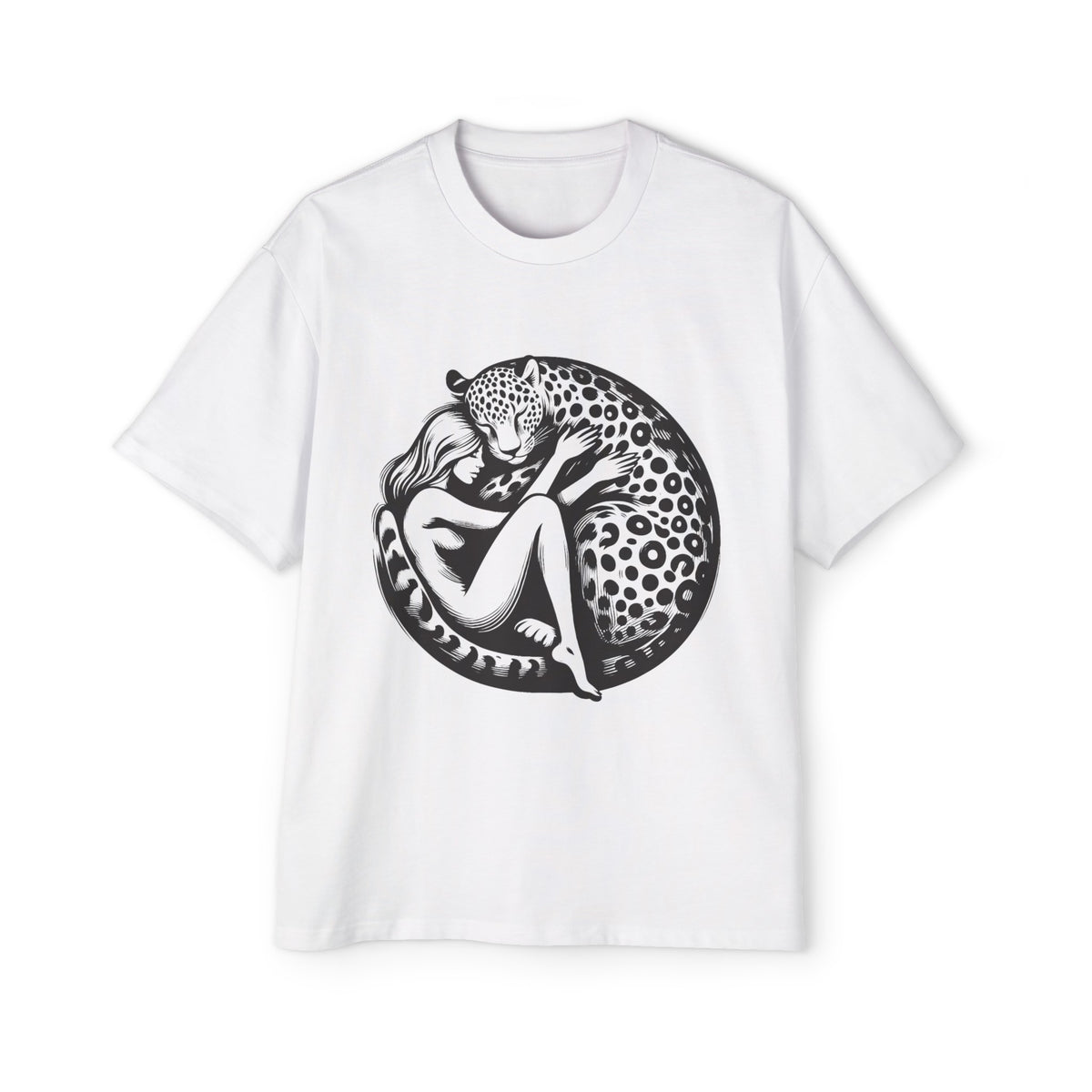 Woman & Leopard Graphic Tee-INNBLAC Fashion Apparel