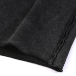 Pantalones cortos deportivos con bordes sin rematar y lavados a la piedra