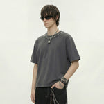 Rivet Detail Washed Boxy Fit T-Shirt