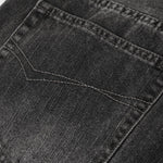 Washed Black Loose-Straight Jeans