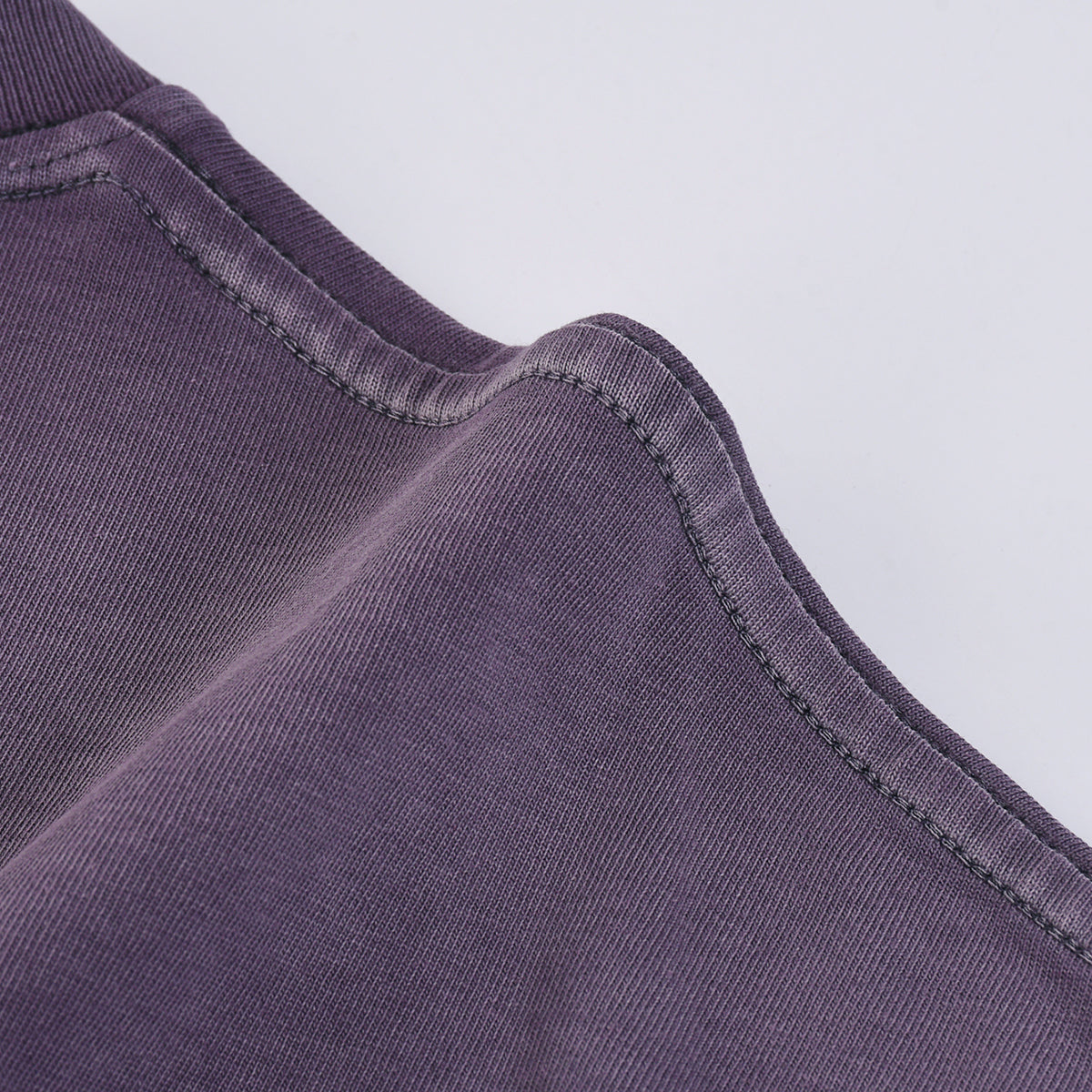 Gradient-Fade Distressed Edge Cotton Tee 7.8oz