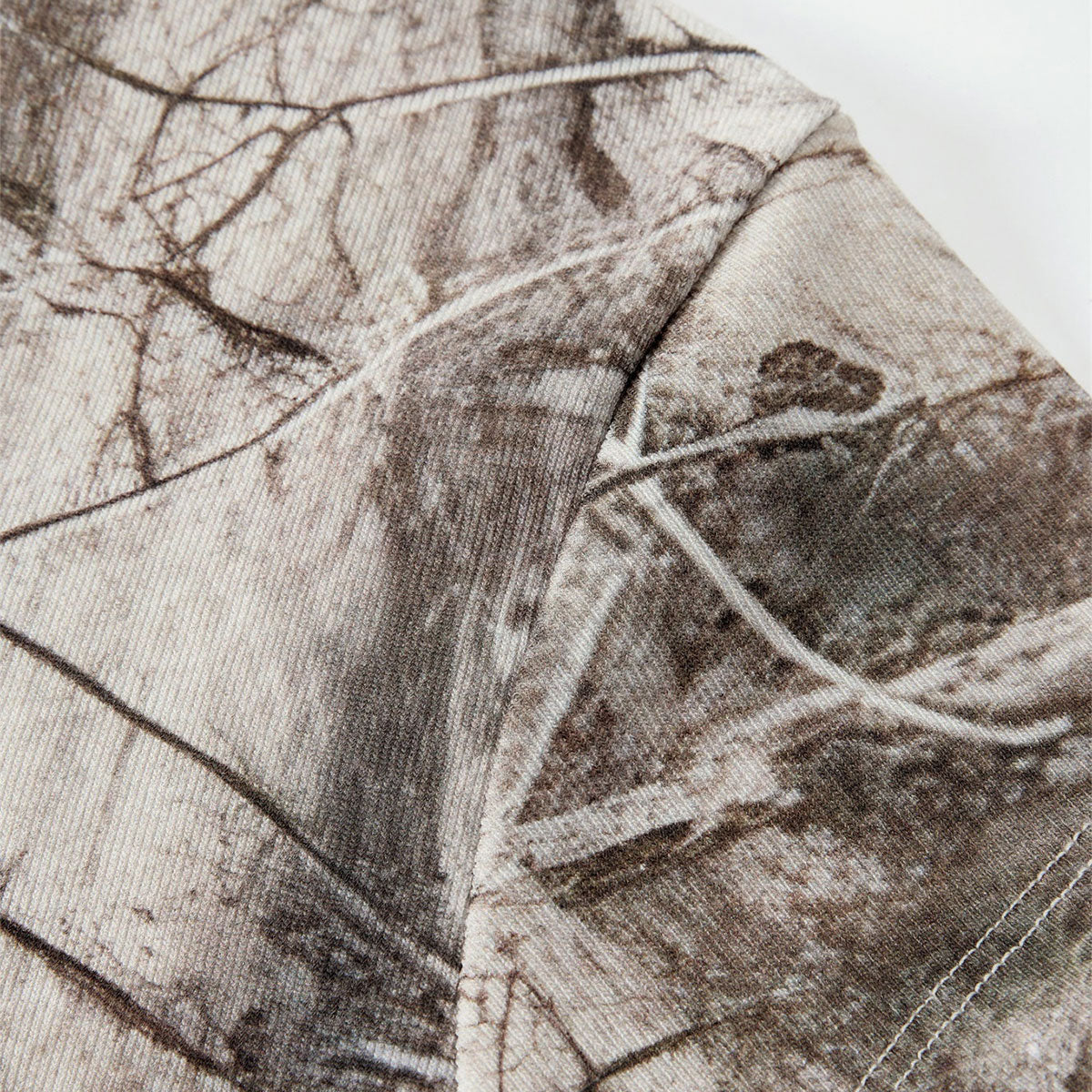 Forest Print Camo Cropped Short Sleeve Nature Tee