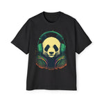 Panda With Headphones Graphic Tee-INNBLAC Fashion Apparel