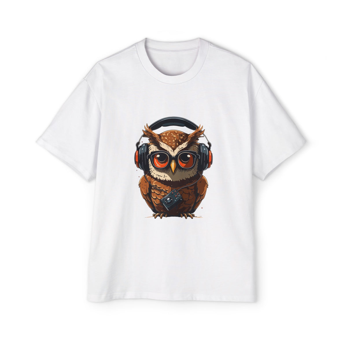 Owl With Headphones Vintage Graphic Tee-INNBLAC Fashion Apparel
