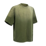 Splatter Dye Washed Distressed Air Mamba Cotton Tee