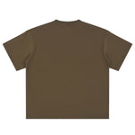 Relaxed Fit Boxy Solid Color Minimal Tee