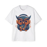 Owl With Headphones Graphic Tee-INNBLAC Fashion Apparel