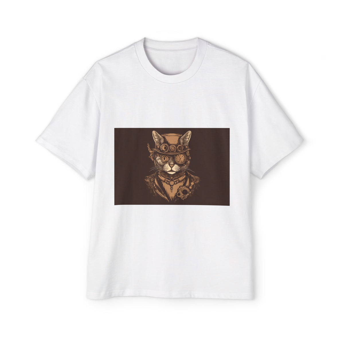 Steampunk Cat Vintage Graphic Tee-INNBLAC Fashion Apparel