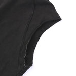Raw Edge Sleeveless Muscle Hoodie