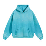 Destroyed Oversized Acid Wash Bleach Splatter Hoodie