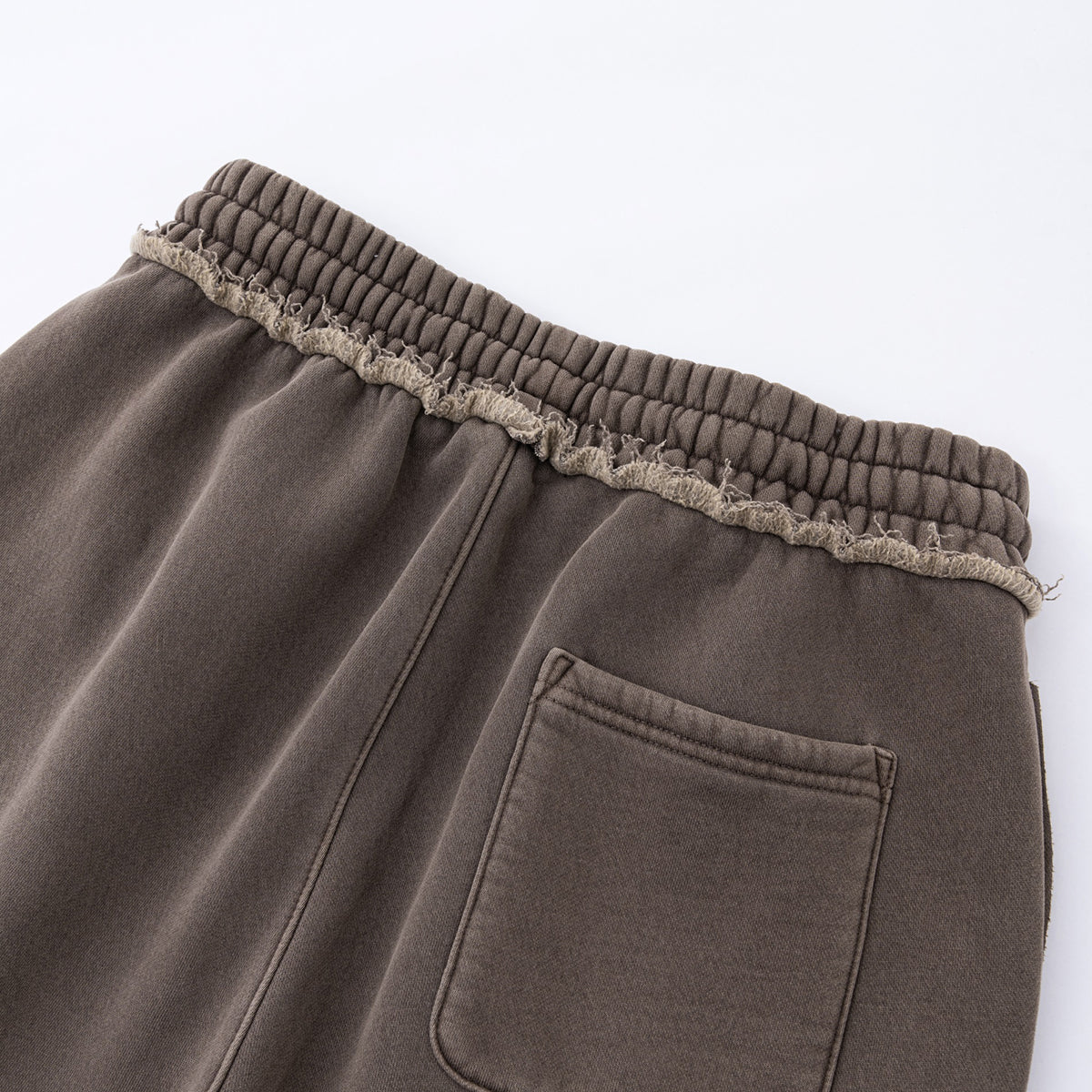 Raw Edge Straight Leg Fleece Sweatpants