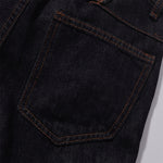 Classic Dark Wash Wide-Leg Denim Jeans