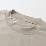 Washed Raw-Edge Pocket Clean Fit Crew Neck Tee