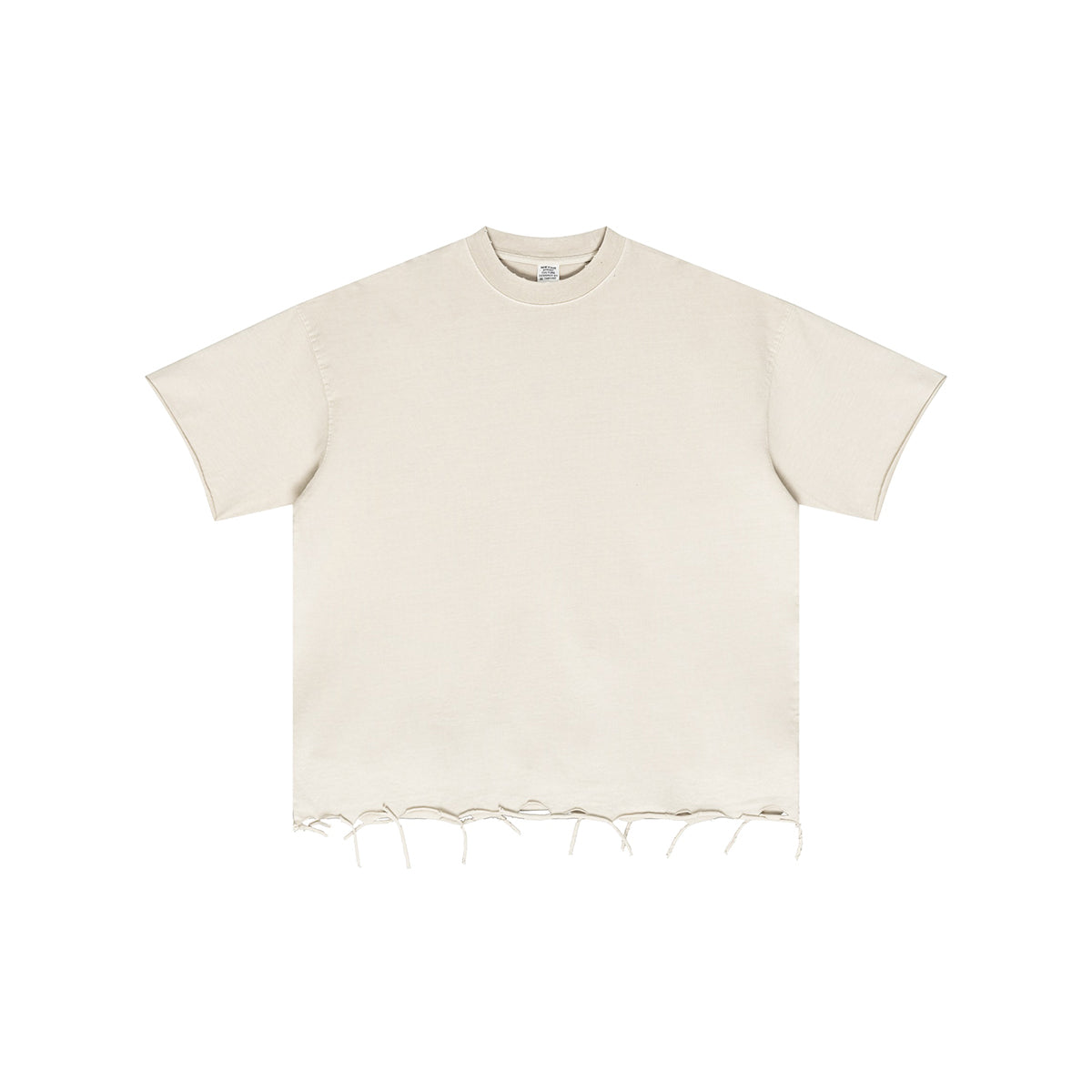 Camiseta lavada y desgastada de peso pesado de 9.3 oz