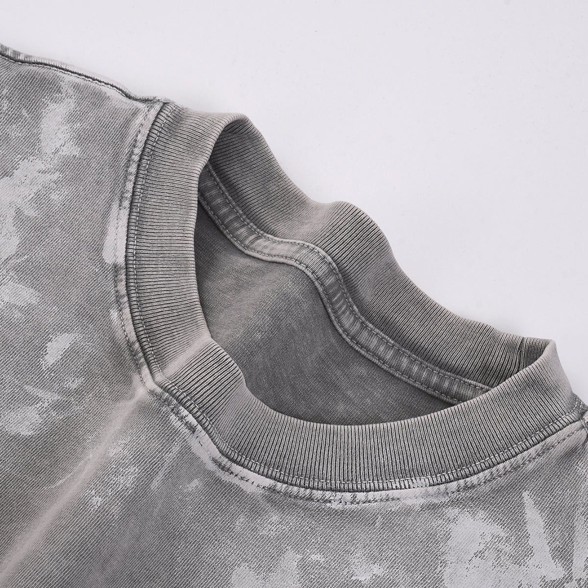 Gray Loose Fit Painted Cotton Sweatshirt