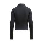 Double-Slider Zipper Fleece Cropped Sweatshirt