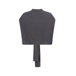 Front Tie Ribbed Knit Shoulder Wrap