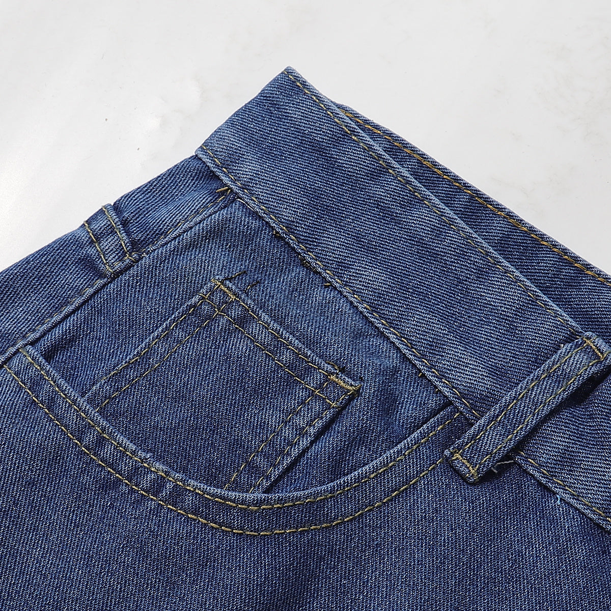 Cartoon Flower Print Denim Summer Streetwear Shorts