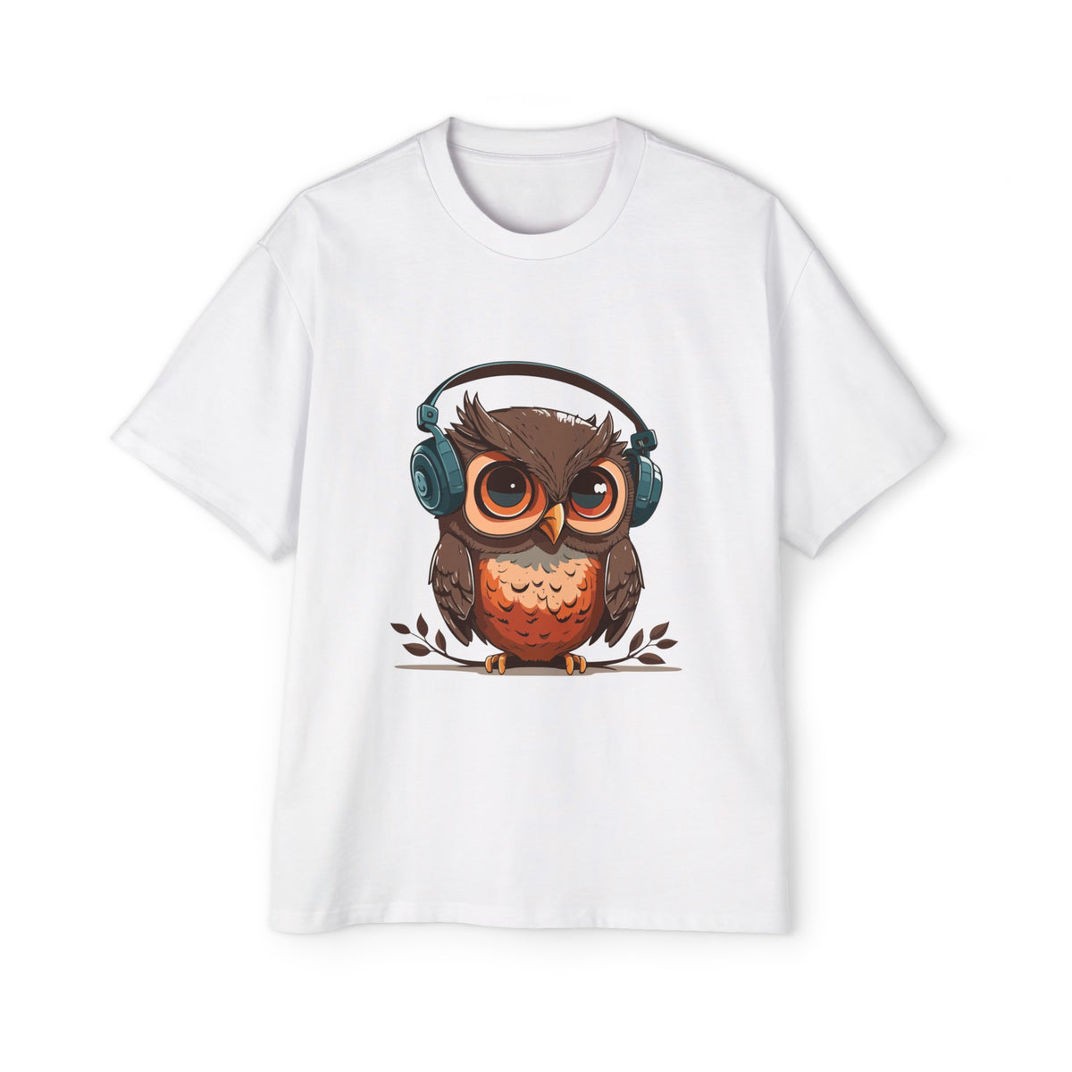 Owl With Headphones Vintage Graphic Tee-INNBLAC Fashion Apparel