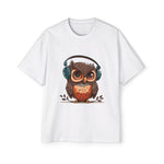 Owl With Headphones Vintage Graphic Tee-INNBLAC Fashion Apparel