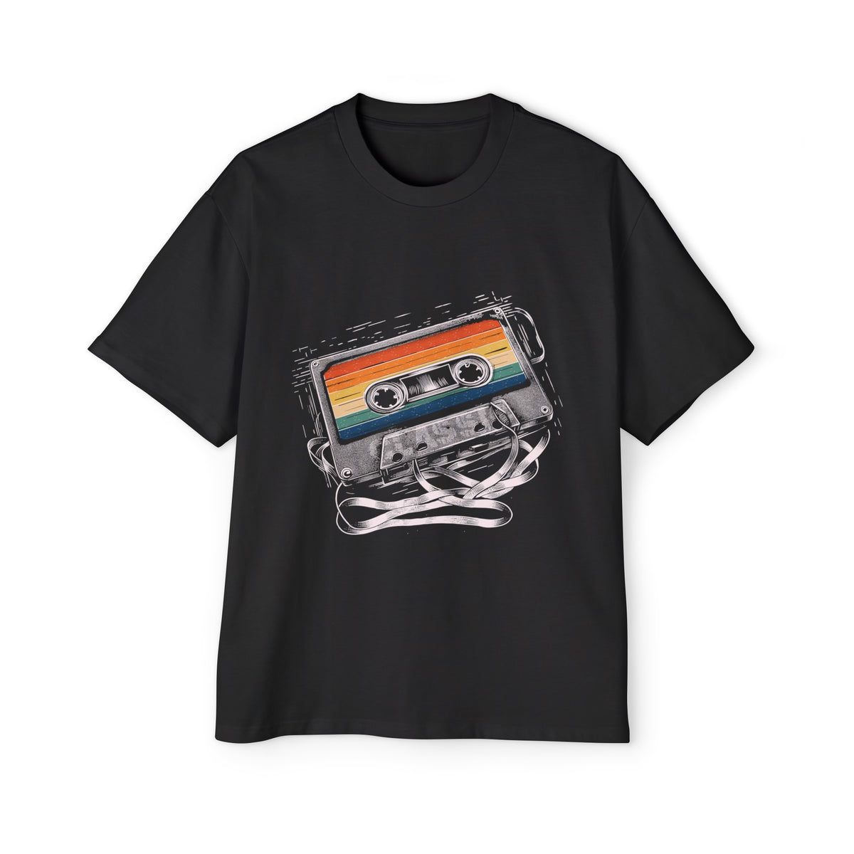 Cassette Tape Retro Graphic Tee-INNBLAC Fashion Apparel