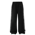 Casual Loose Fit Paint Splatter Elastic Waist Sweatpants