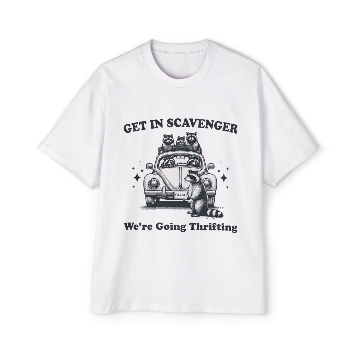 Get In Scavenger Raccoons Graphic Tee-INNBLAC Fashion Apparel