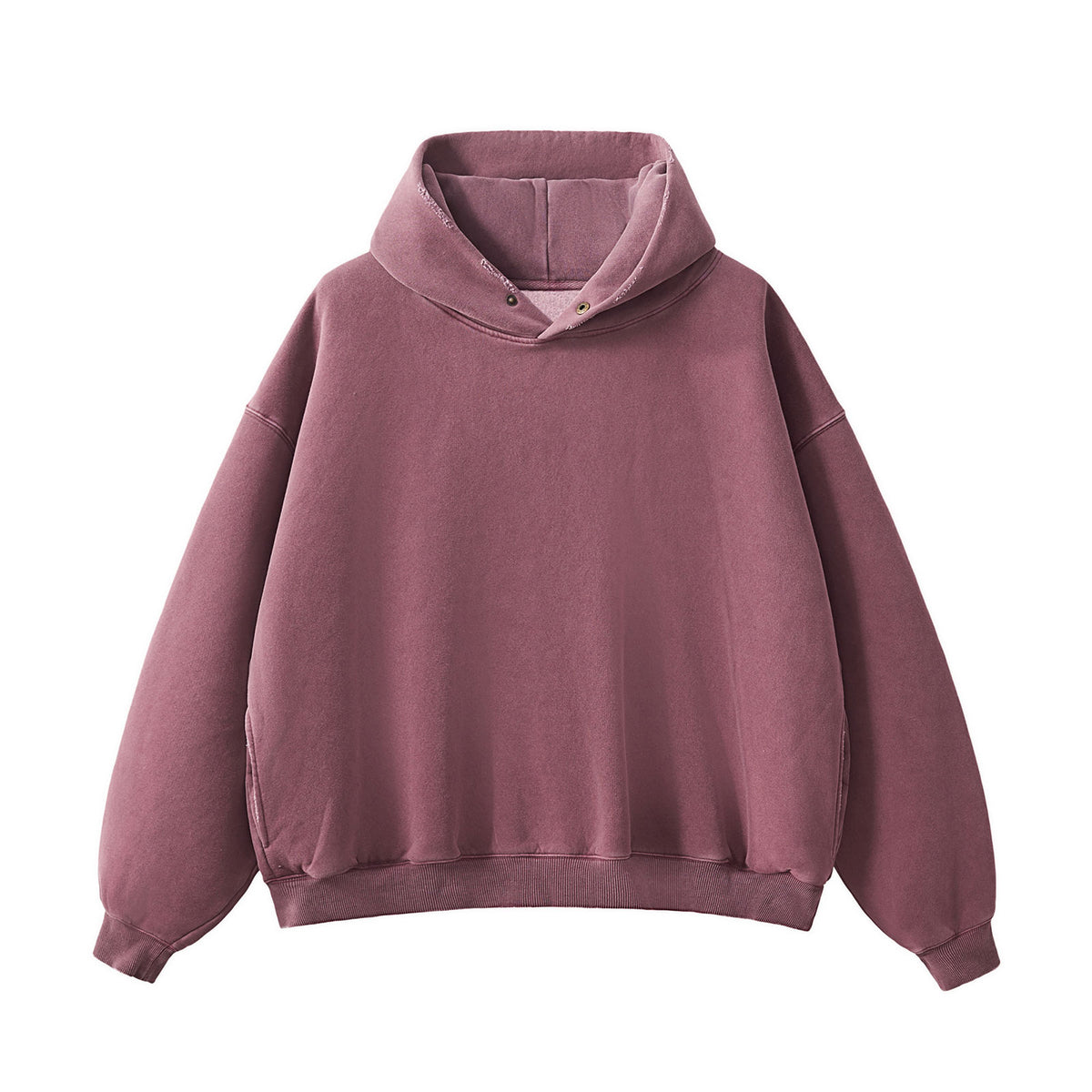 Vintage Wash Distressed Fleece Boxy Hoodie