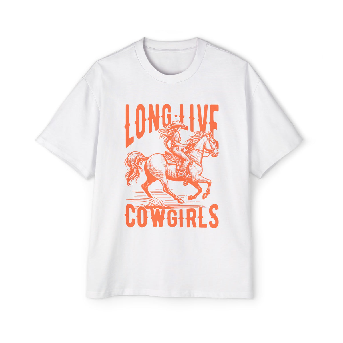 Cowgirl On Galloping Horse Graphic Tee-INNBLAC Fashion Apparel