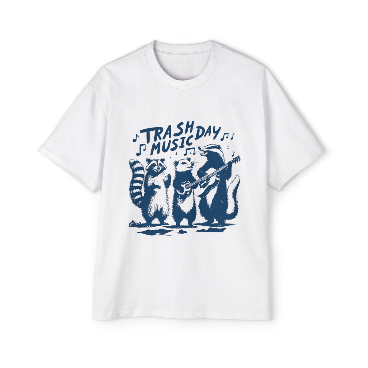 Raccoon Possum Skunk Singing Graphic Tee-INNBLAC Fashion Apparel