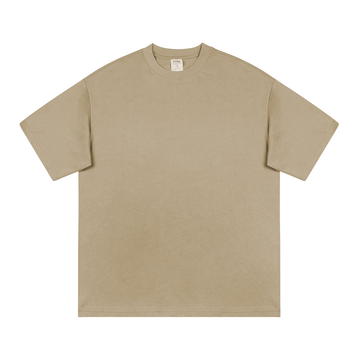 Crew Neck Solid Color Cotton Tee 7.5oz