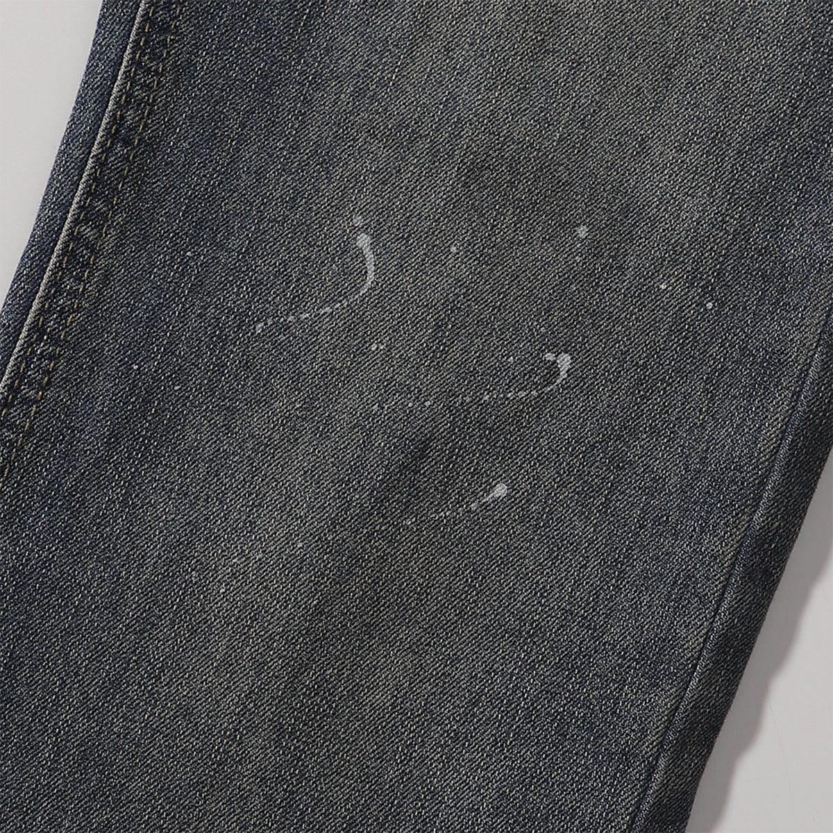 Distressed Dark Denim Vintage Wash Flared Jeans