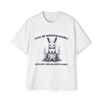 Sad Rabbit Sitting On Stump Graphic Tee-INNBLAC Fashion Apparel