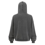 Oversized Vintage Washed Zip Up French Terry Hoodie