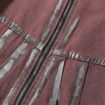 Wax Coated Denim Motorcycle Jacket