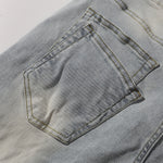 Light Blue Vintage Wash Flared Denim Jeans