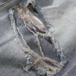 Adjustable Side Strap Distressed High Waist Shorts