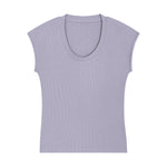 Classic Scoop-Neck Ribbed Sleeveless Top 250gsm